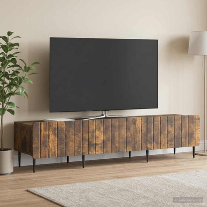 TV Cabinet Smoked Oak 147 x 34.5 x 32 cm Engineered Wood
