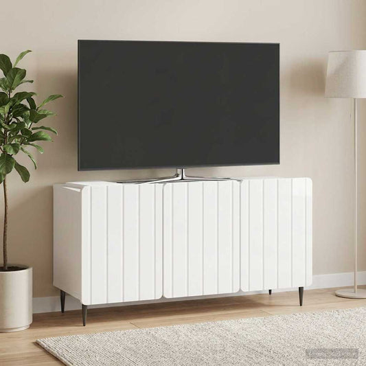 TV Cabinet High Gloss White 99 x 34.5 x 52 cm Engineered Wood
