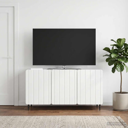 TV Cabinet High Gloss White 99 x 34.5 x 52 cm Engineered Wood
