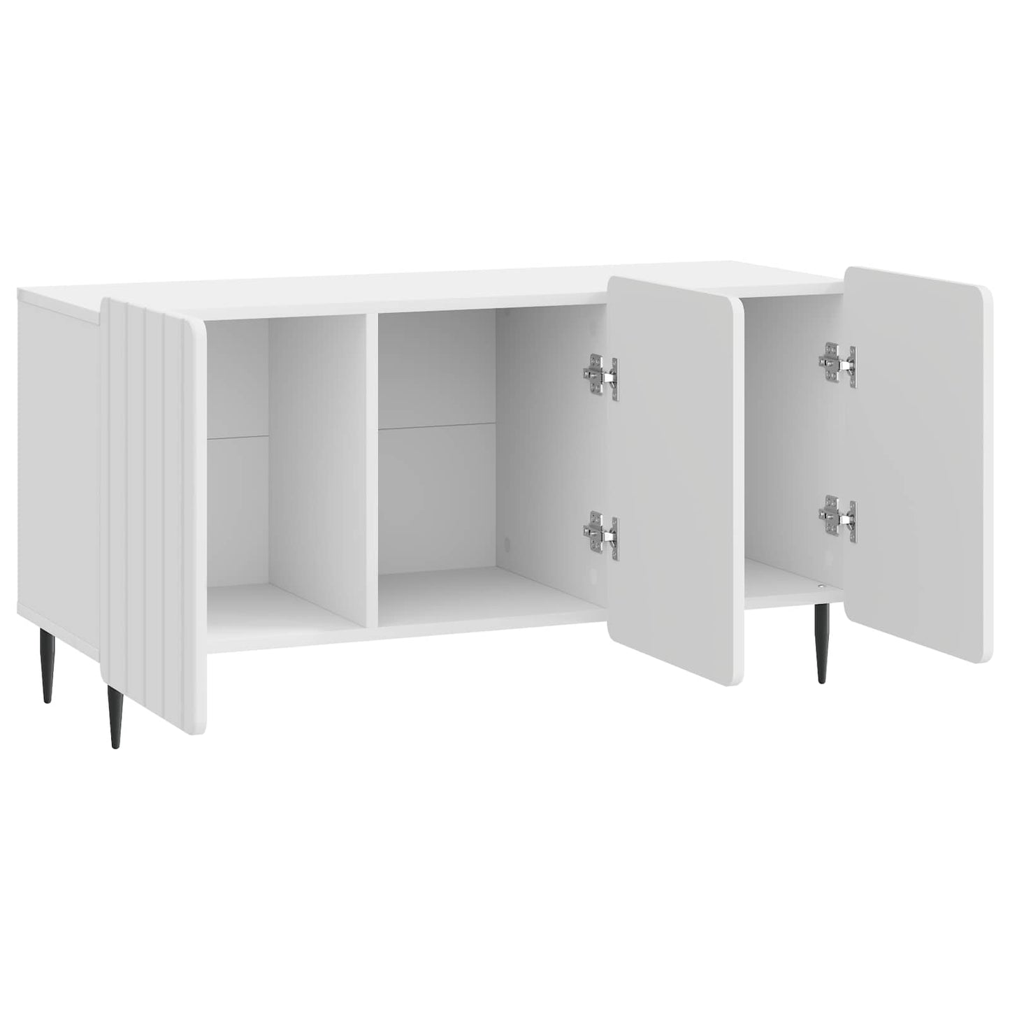 TV Cabinet 99 x 34.5 x 52 cm High Gloss White Engineered Wood