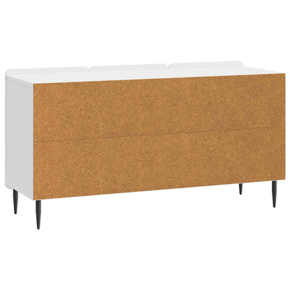 TV Cabinet 99 x 34.5 x 52 cm High Gloss White Engineered Wood