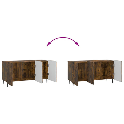 TV Cabinet Smoked Oak 99 x 34.5 x 52 cm Engineered Wood
