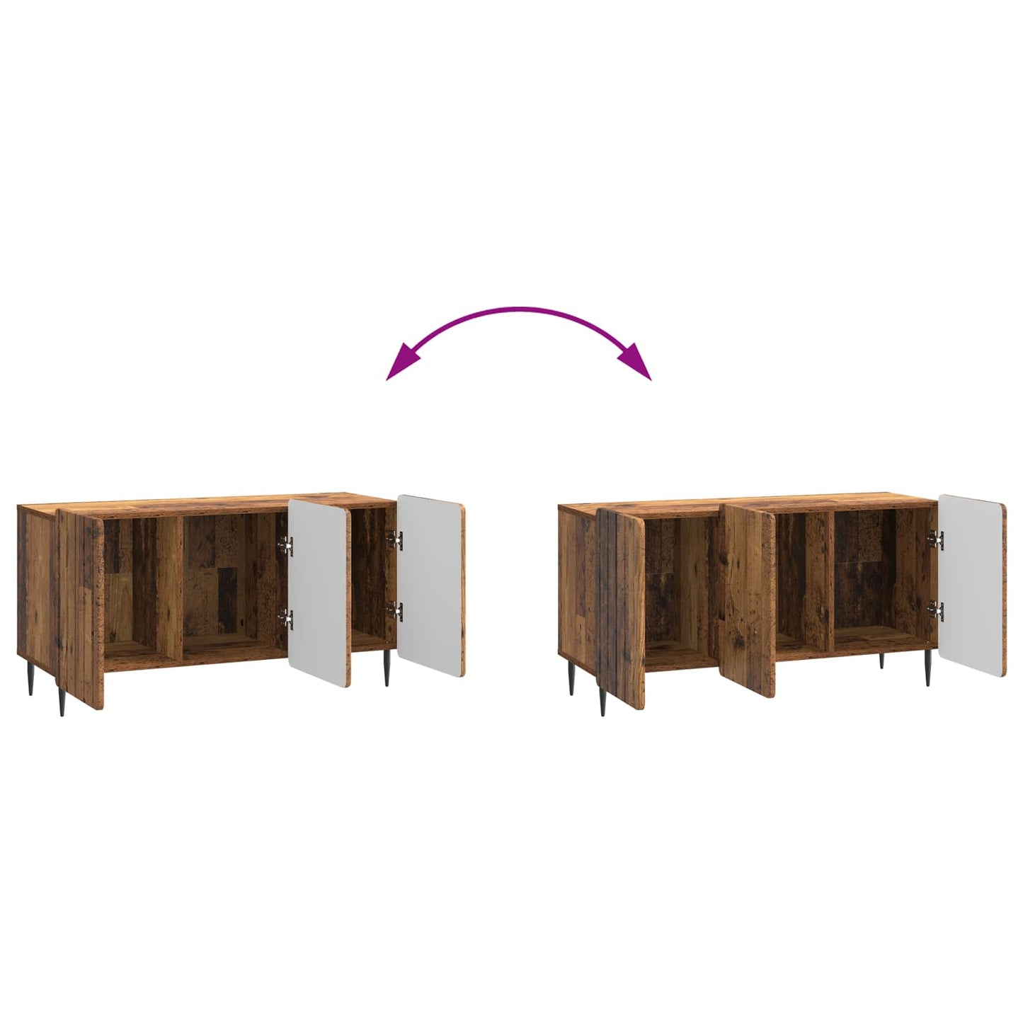 TV Cabinet 99 x 34.5 x 52 cm Old Wood Engineered Wood