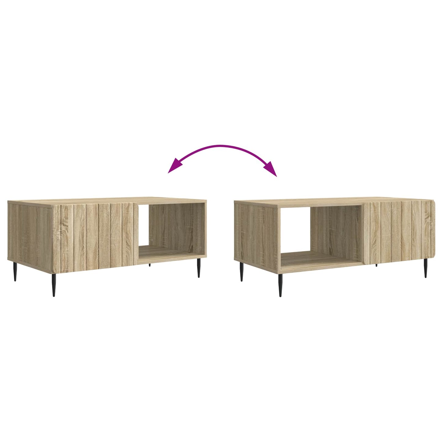 Coffee Table Sonoma Oak 90 x 50 x 40 cm Engineered Wood