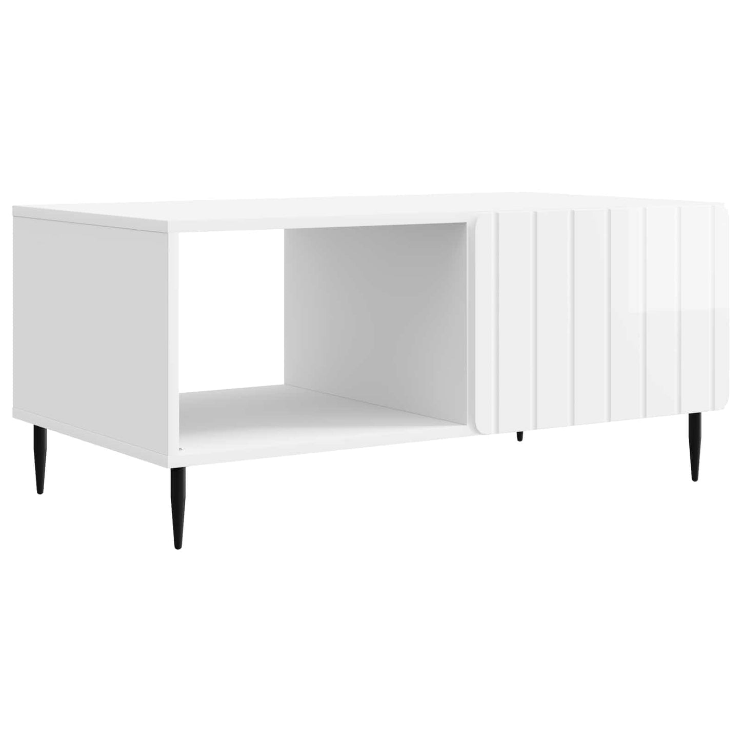 Coffee Table High Gloss White 90 x 50 x 40 cm Engineered Wood