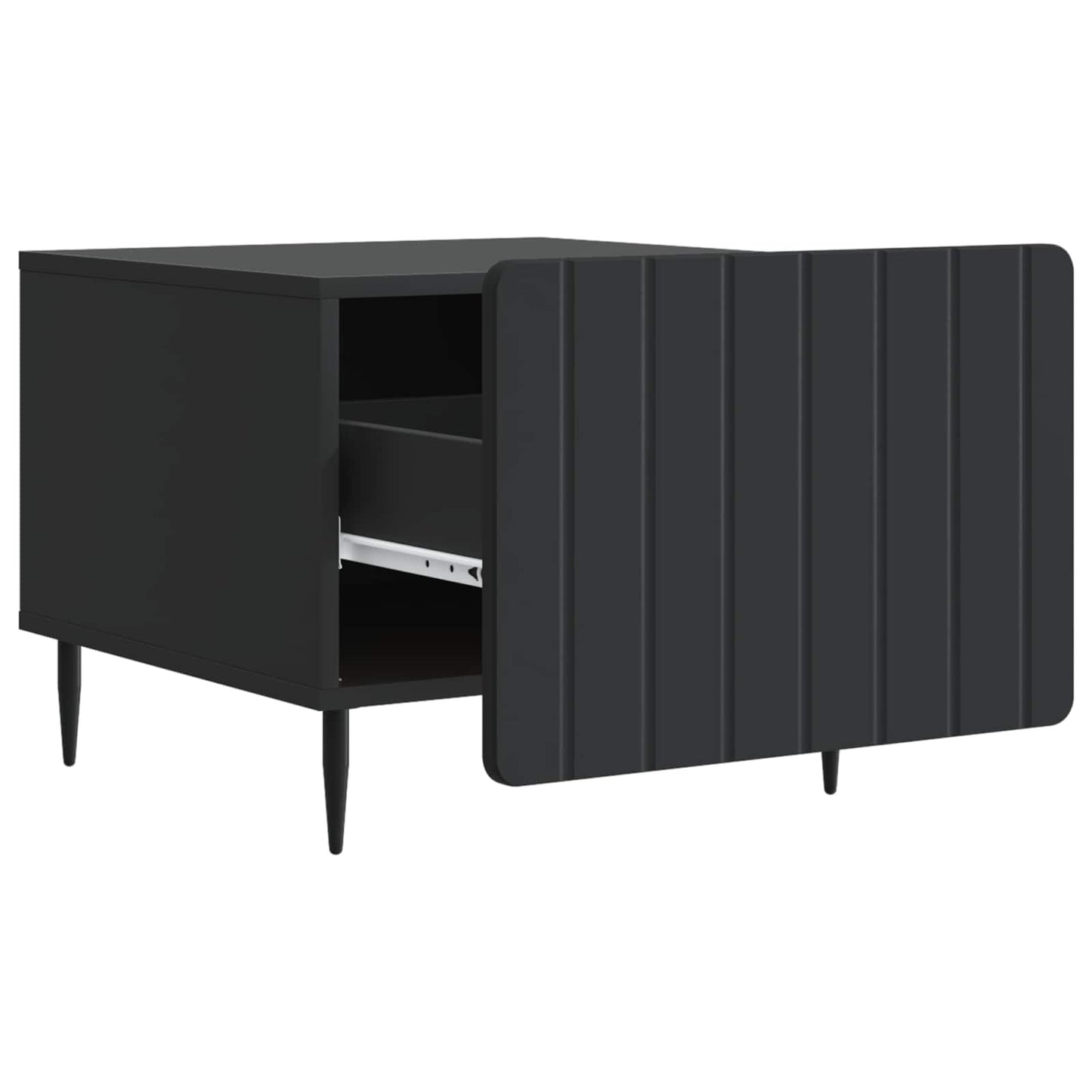 Coffee Table with Drawer Black 49 x 50 x 42 cm Engineered Wood