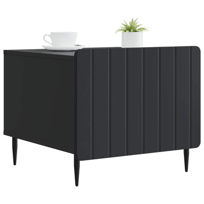 Coffee Table with Drawer Black 49 x 50 x 42 cm Engineered Wood