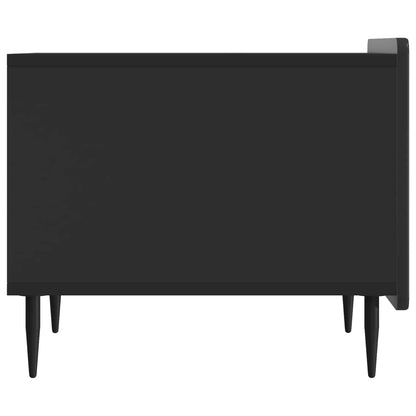 Coffee Table with Drawer Black 49 x 50 x 42 cm Engineered Wood