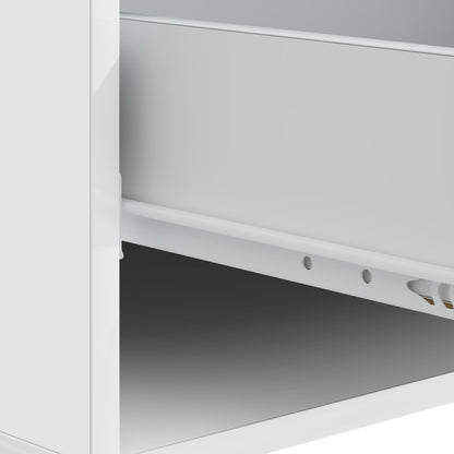 Coffee Table High Gloss White 49 x 50 x 42 cm Engineered Wood