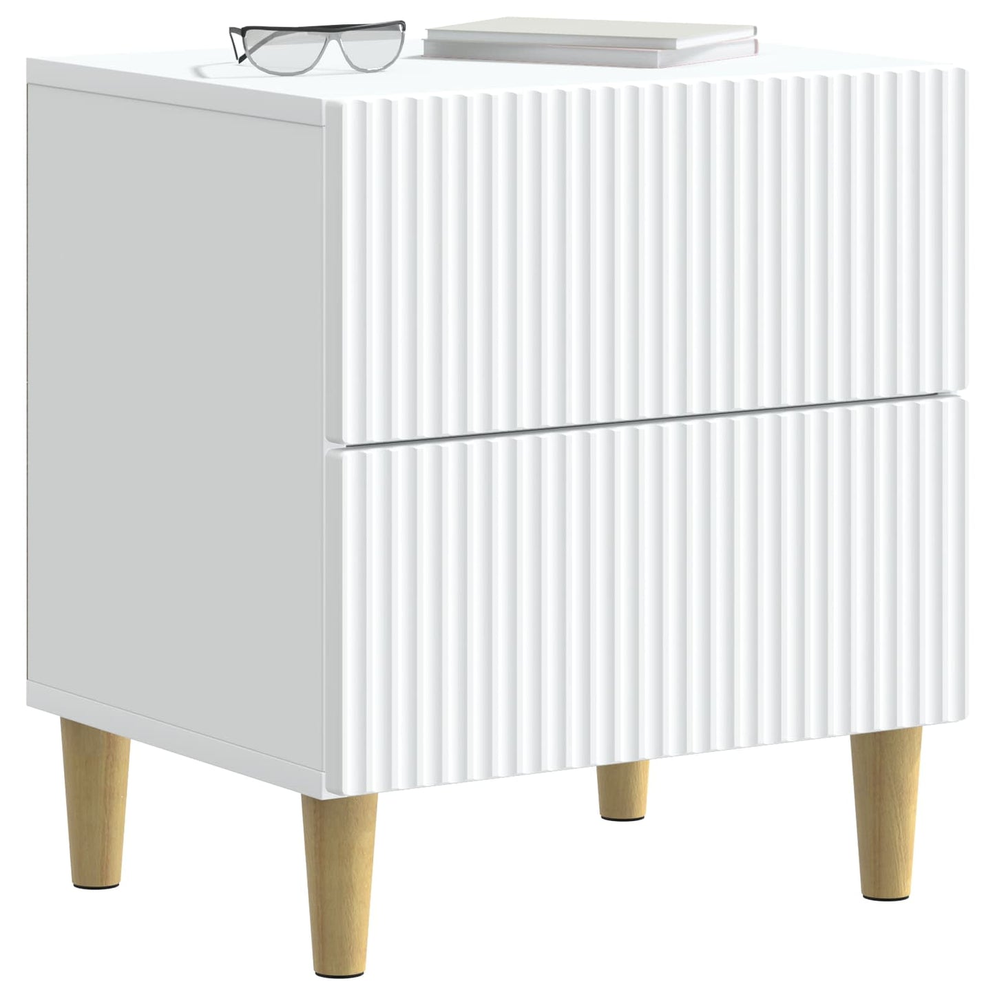 Bedside Cabinet 2 pcs White 43 x 34.5 x 48 cm Engineered Wood