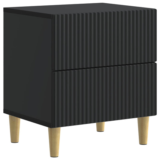 Bedside Cabinet Black 43 x 34.5 x 48 cm Engineered Wood