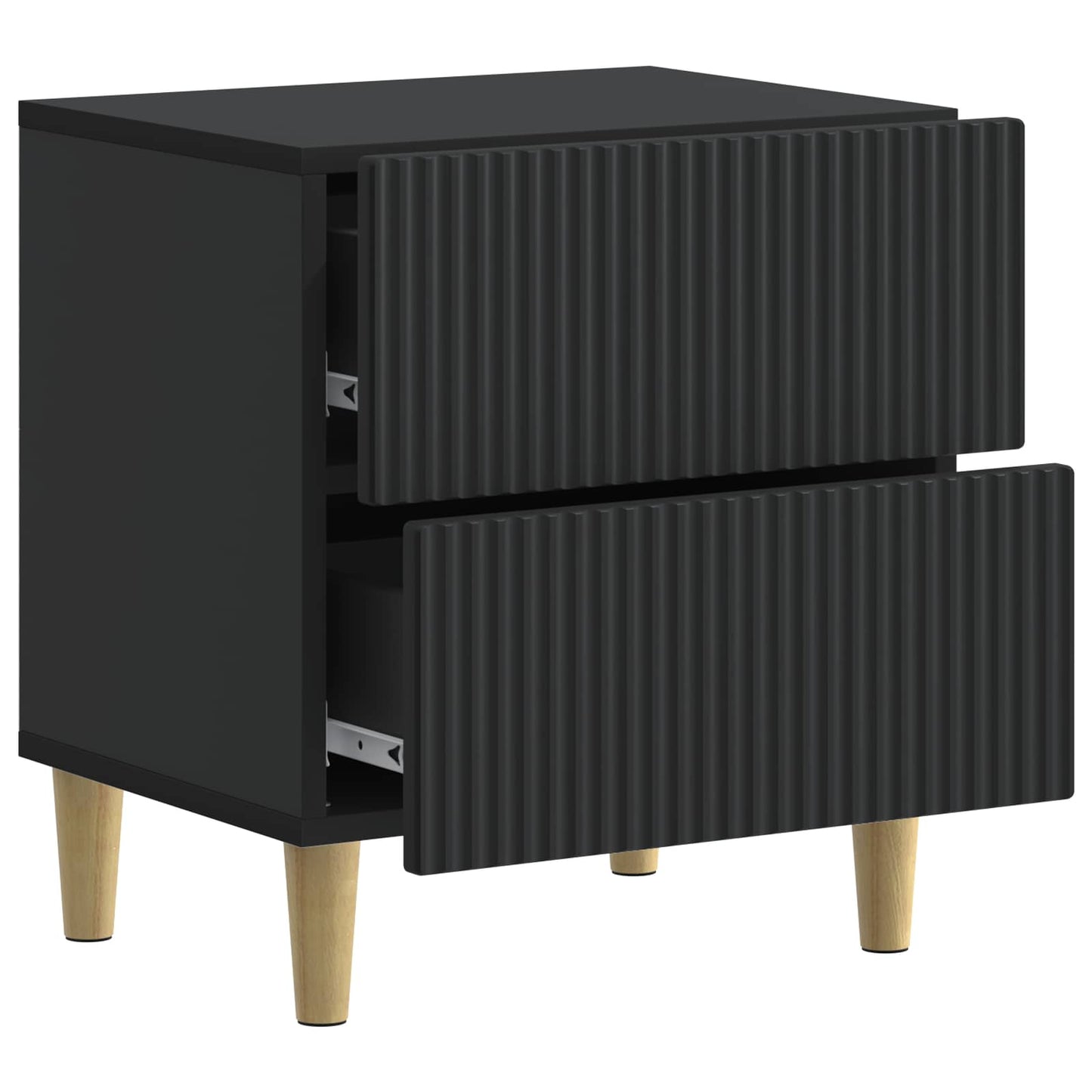 Bedside Cabinet 2 pcs Black 43 x 34.5 x 48 cm Engineered Wood