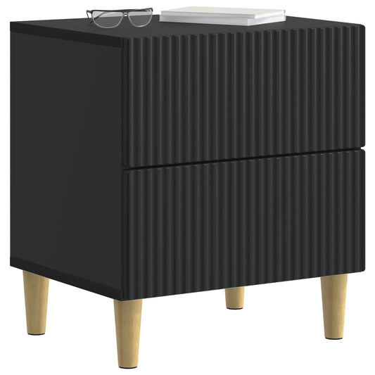 Bedside Cabinet 2 pcs Black 43 x 34.5 x 48 cm Engineered Wood