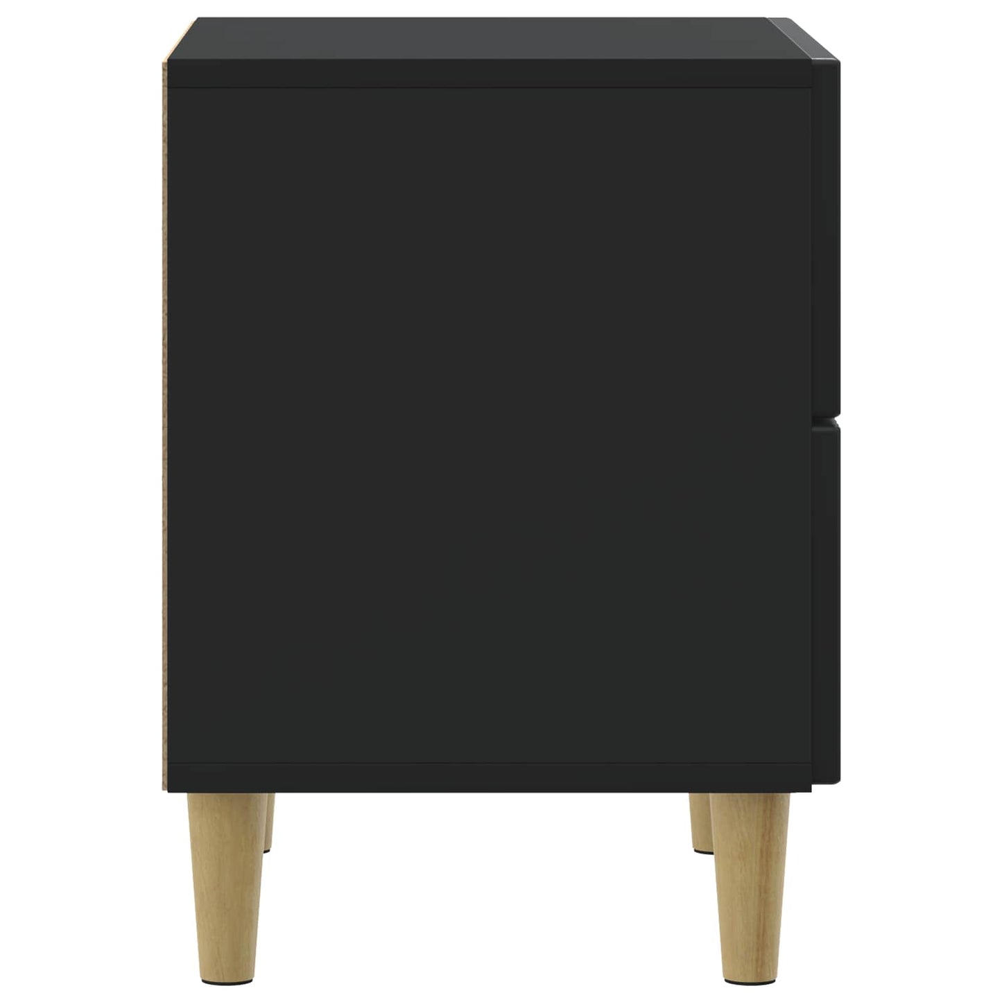 Bedside Cabinet 2 pcs Black 43 x 34.5 x 48 cm Engineered Wood
