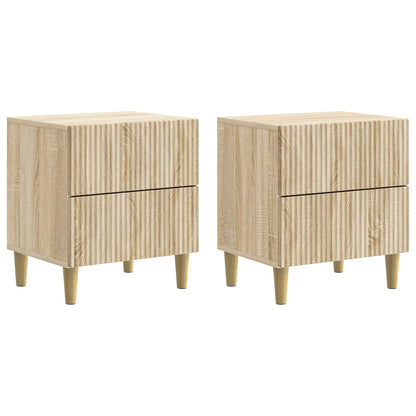 Bedside Cabinet with Drawer 2 pcs Sonoma Oak 43 x 34.5 x 48 cm
