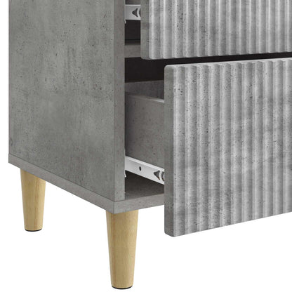 Bedside Cabinet 2 pcs Concrete Grey 43 x 34.5 x 48 cm