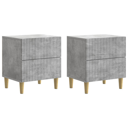 Bedside Cabinet 2 pcs Concrete Grey 43 x 34.5 x 48 cm