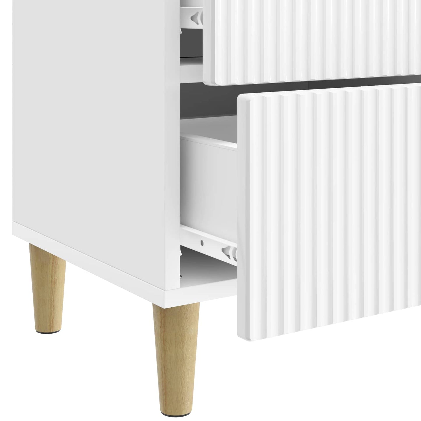 Bedside Cabinet with Drawer High Gloss White 43 x 34.5 x 48 cm