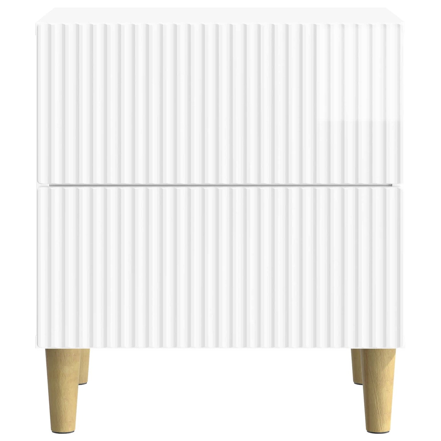 Bedside Cabinet 2 pcs High Gloss White 43 x 34.5 x 48 cm