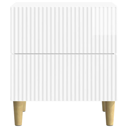 Bedside Cabinet 2 pcs High Gloss White 43 x 34.5 x 48 cm