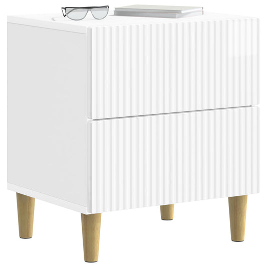Bedside Cabinet 2 pcs High Gloss White 43 x 34.5 x 48 cm