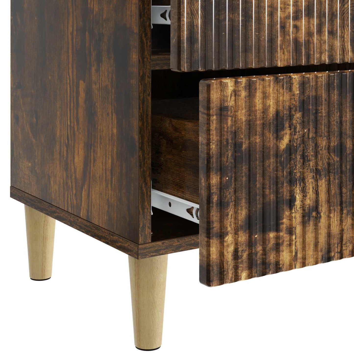Bedside Cabinet Smoked Oak 43 x 34.5 x 48 cm Engineered Wood