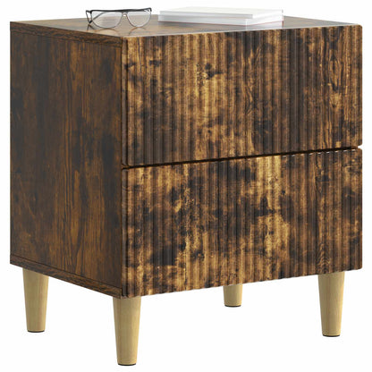 Bedside Cabinet Smoked Oak 43 x 34.5 x 48 cm Engineered Wood