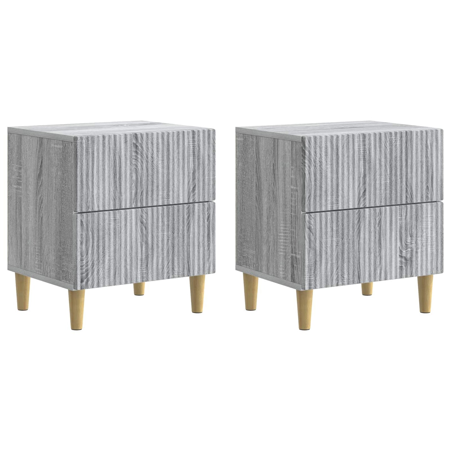 Bedside Cabinet 2 pcs Grey Sonoma 43 x 34.5 x 48 cm