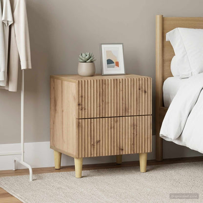 Bedside Cabinet with Drawer 2 pcs Artisan Oak 43 x 34.5 x 48 cm