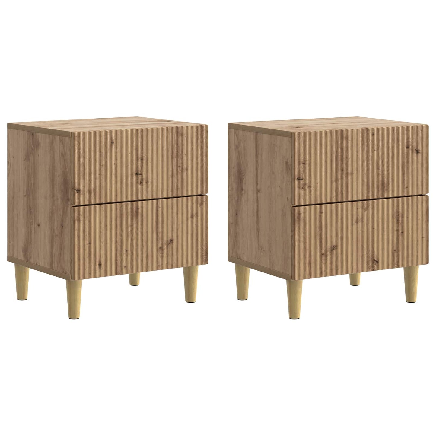 Bedside Cabinet 2 pcs Artisan Oak 43 x 34.5 x 48 cm
