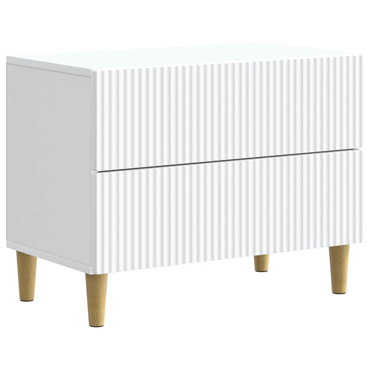 Bedside Cabinet White 62 x 34.5 x 48 cm Engineered Wood