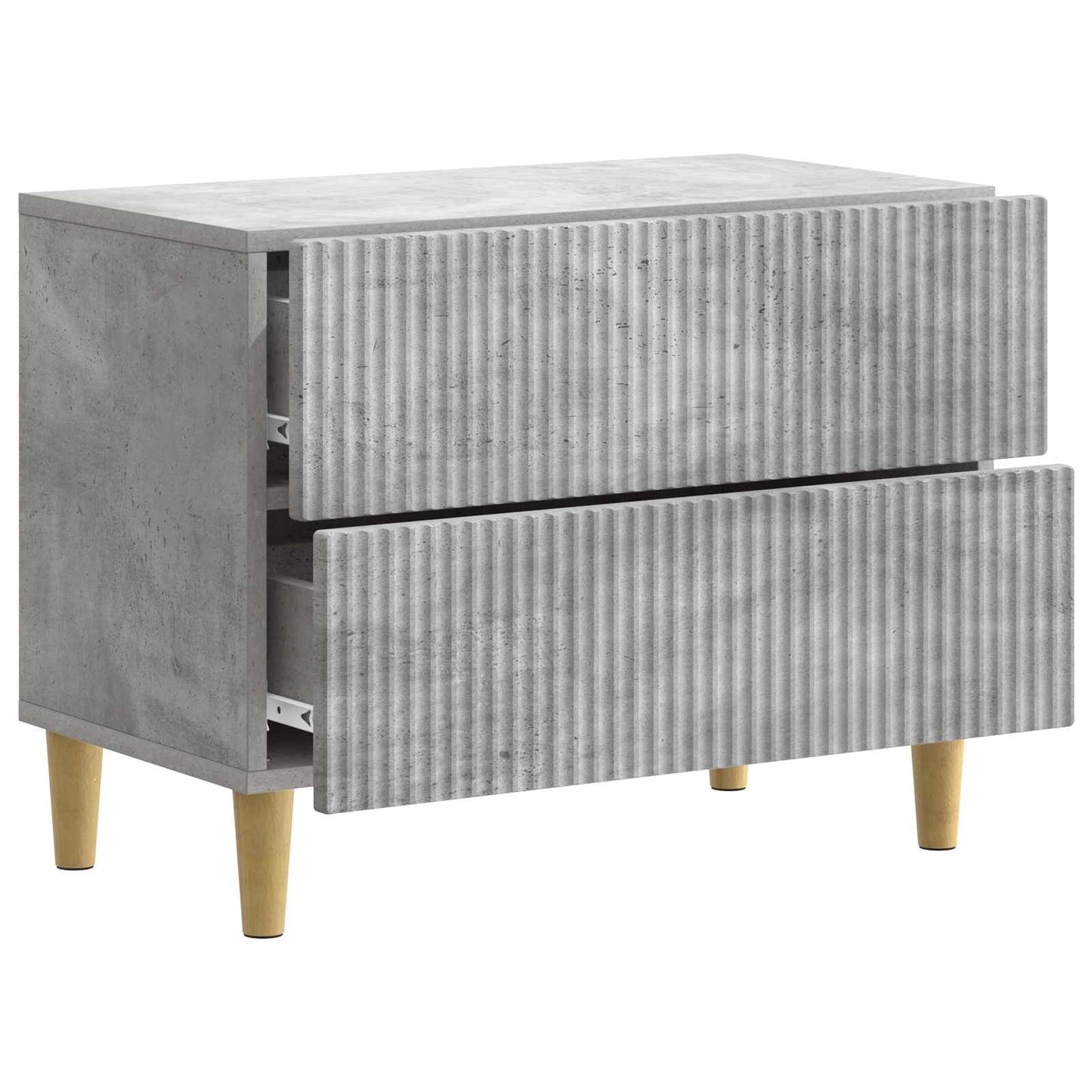 Bedside Cabinet Concrete Grey 62 x 34.5 x 48 cm Engineered Wood