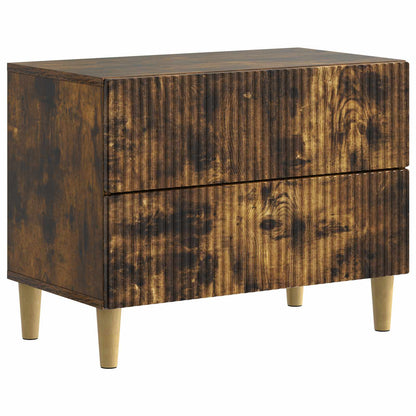 Bedside Cabinet Smoked Oak 62 x 34.5 x 48 cm Engineered Wood