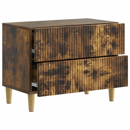 Bedside Cabinet Smoked Oak 62 x 34.5 x 48 cm Engineered Wood