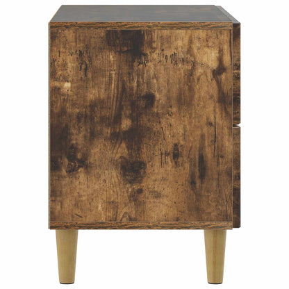 Bedside Cabinet Smoked Oak 62 x 34.5 x 48 cm Engineered Wood