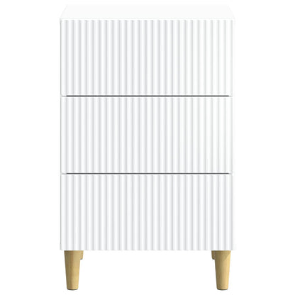 Bedside Cabinet White 43 x 41 x 66.5 cm Engineered Wood