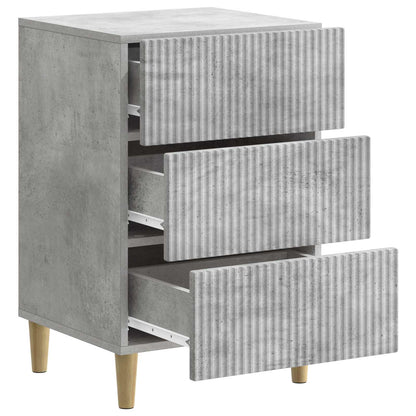 Bedside Cabinet Concrete Grey 43 x 41 x 66.5 cm Engineered Wood