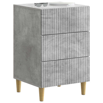 Bedside Cabinet Concrete Grey 43 x 41 x 66.5 cm Engineered Wood