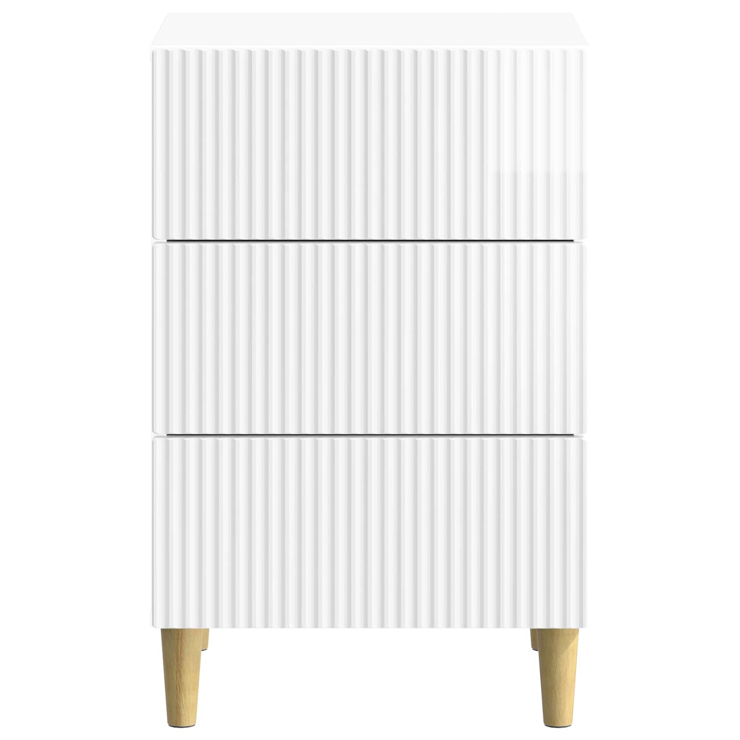 Bedside Cabinet with Drawer High Gloss White 43 x 41 x 66.5 cm