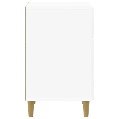 Bedside Cabinet with Drawer High Gloss White 43 x 41 x 66.5 cm