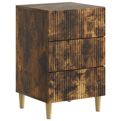 Bedside Cabinet Smoked Oak 43 x 41 x 66.5 cm Engineered Wood