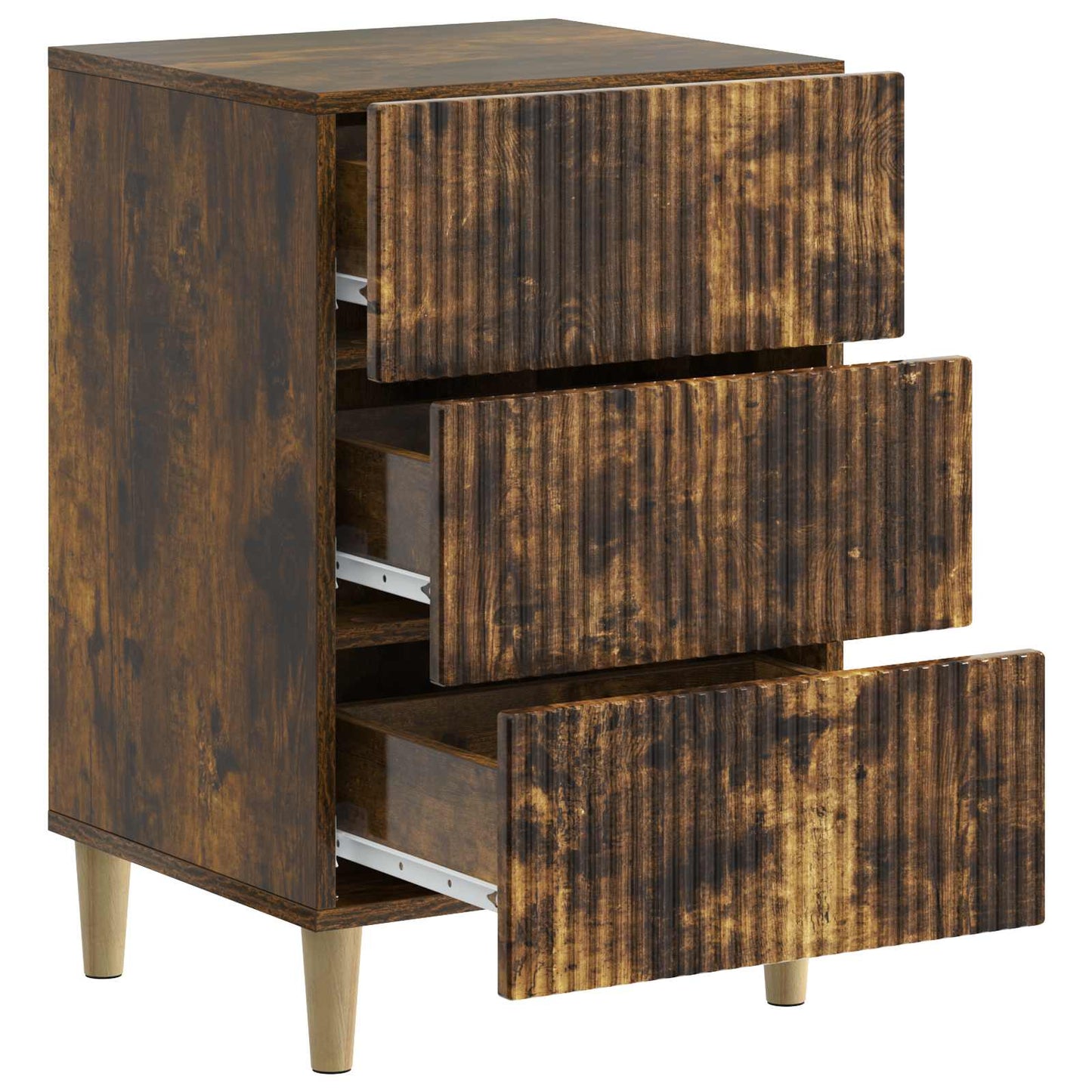 Bedside Cabinet Smoked Oak 43 x 41 x 66.5 cm Engineered Wood