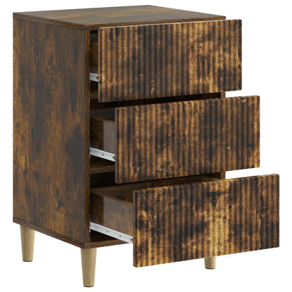 Bedside Cabinet Smoked Oak 43 x 41 x 66.5 cm Engineered Wood