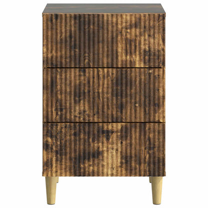 Bedside Cabinet Smoked Oak 43 x 41 x 66.5 cm Engineered Wood