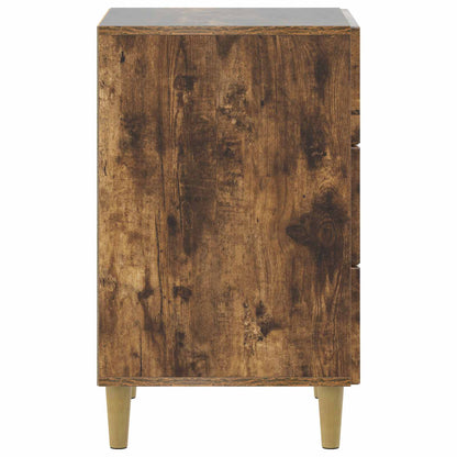Bedside Cabinet Smoked Oak 43 x 41 x 66.5 cm Engineered Wood
