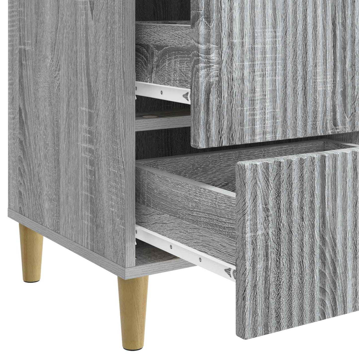 Bedside Cabinet Grey Sonoma 43 x 41 x 66.5 cm Engineered Wood