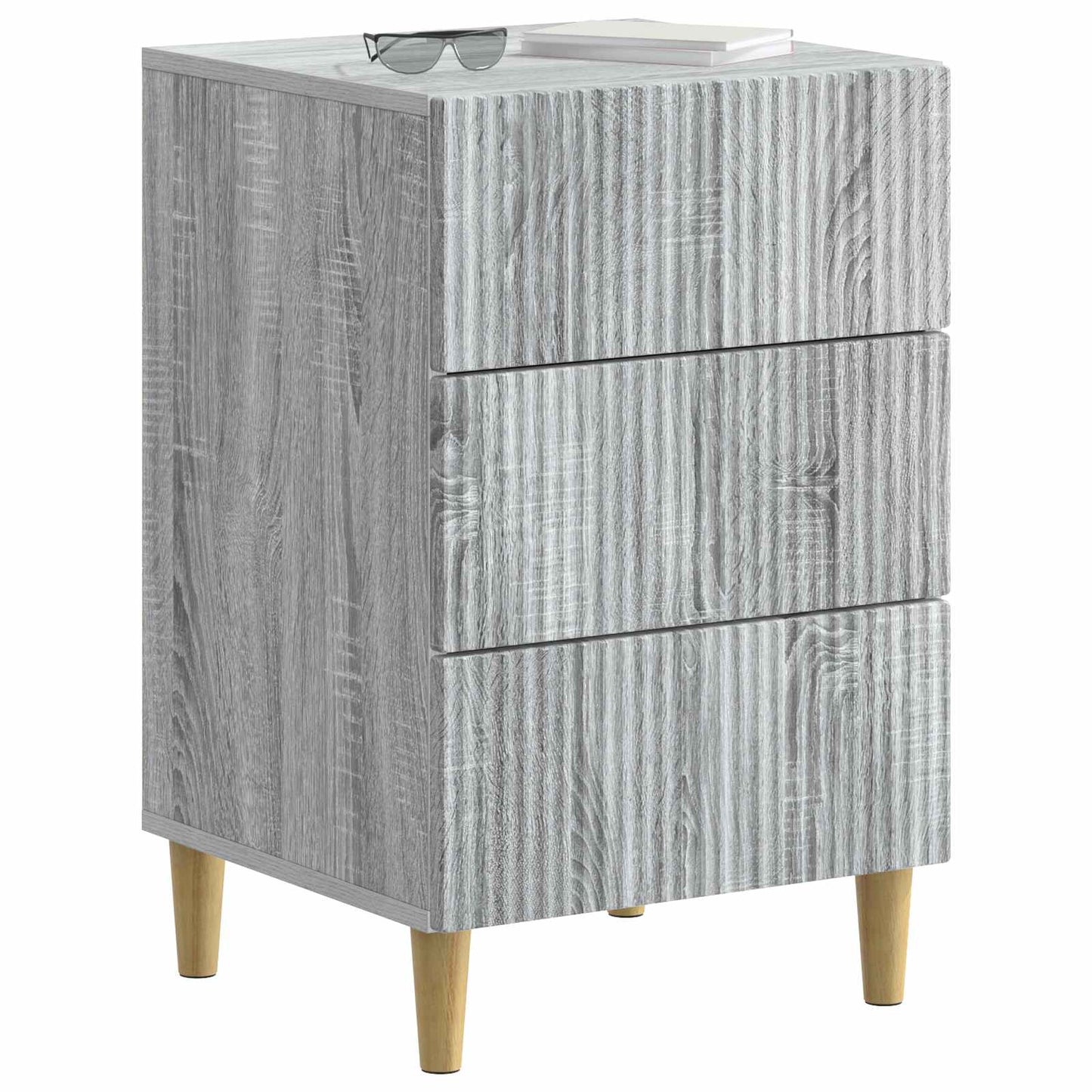 Bedside Cabinet Grey Sonoma 43 x 41 x 66.5 cm Engineered Wood