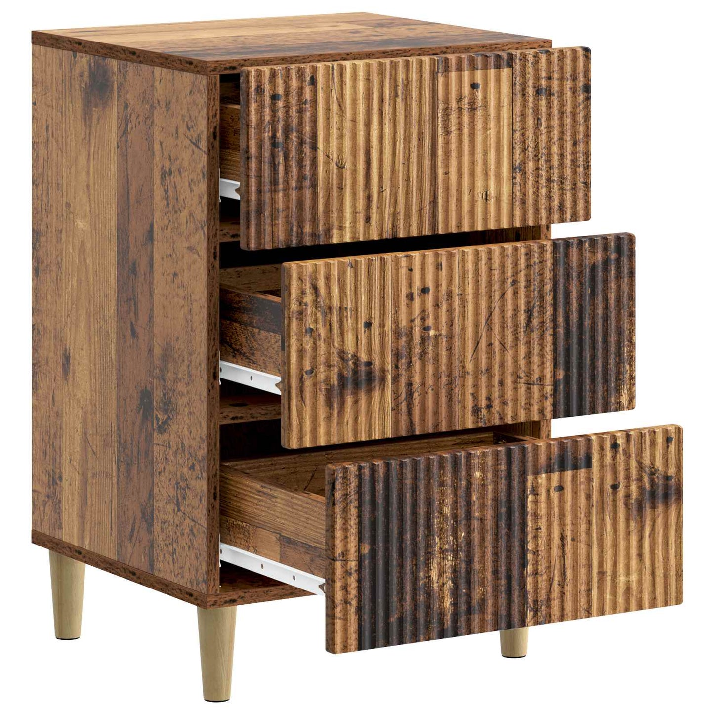 Bedside Cabinet Old Wood 43 x 41 x 66.5 cm Engineered Wood
