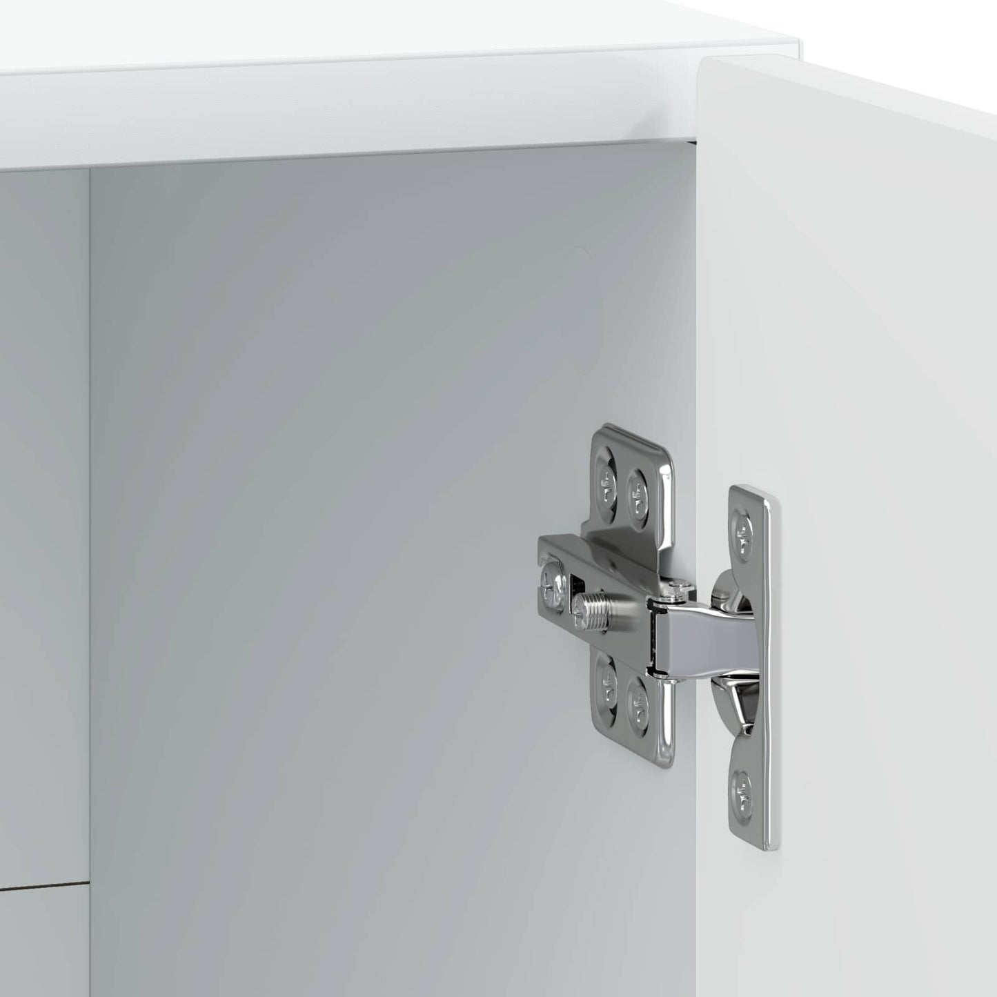 Bedside Cabinet White 43 x 34.5 x 50 cm Engineered Wood