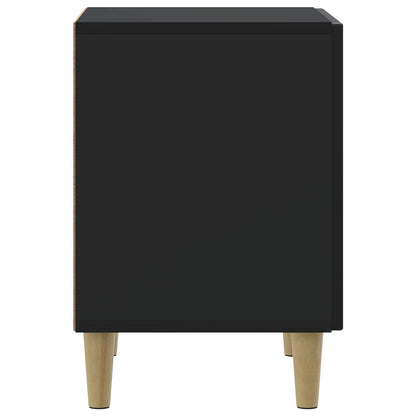 Bedside Cabinet Black 43 x 34.5 x 50 cm Engineered Wood